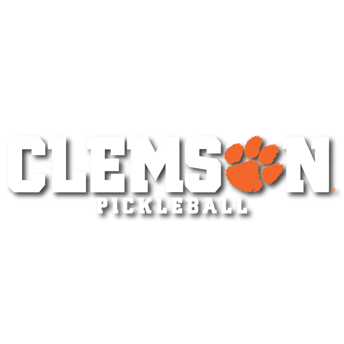 Clemson Pickleball Stacked 10&quot; Decal