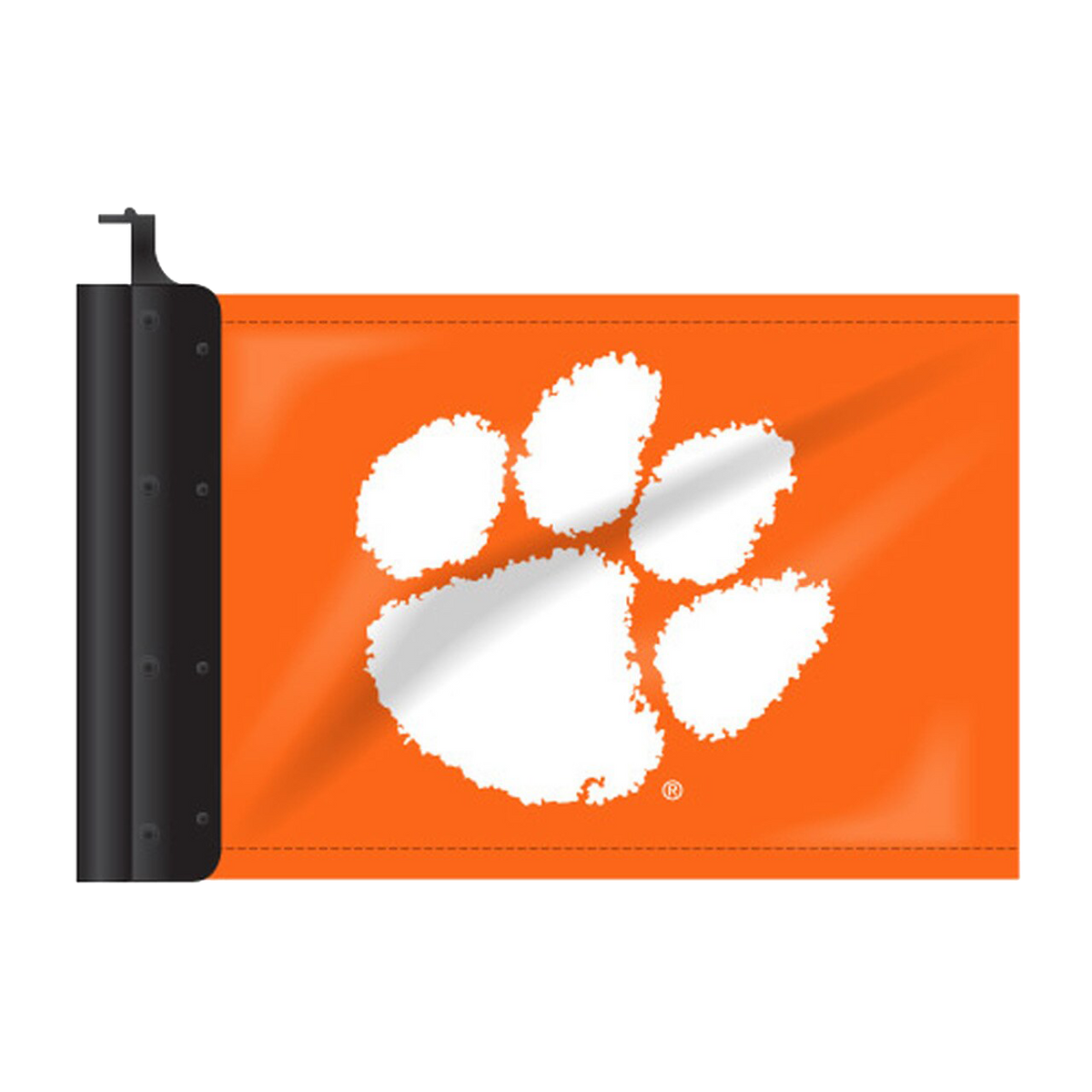 Antenna Flag-orange With White Tiger Paw