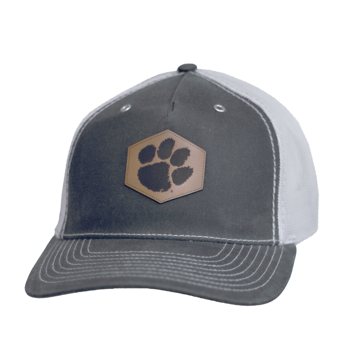 Clemson Paw on Leather Patch | R112WH - Rhino