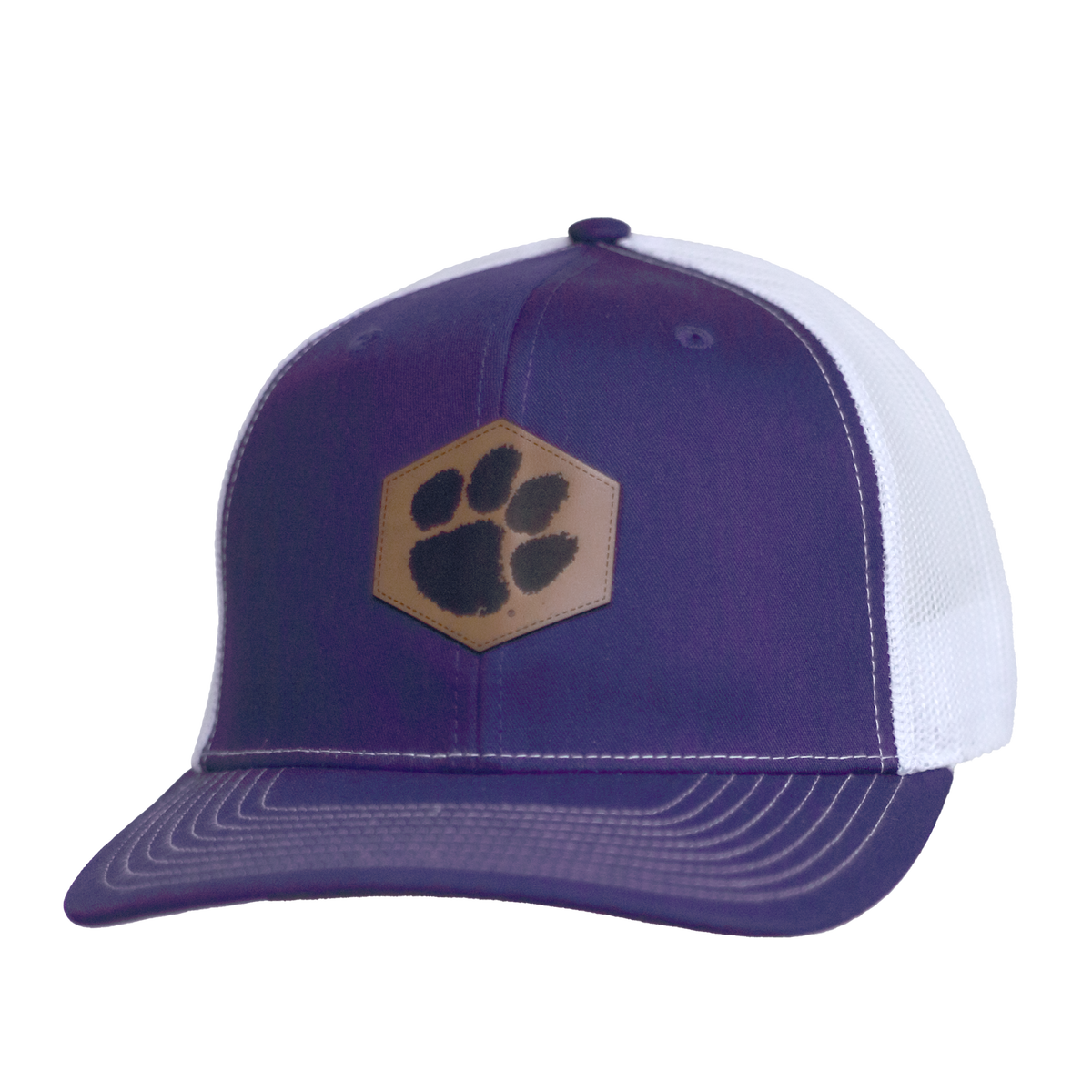 Clemson Paw on Leather Patch | R112 - Purple