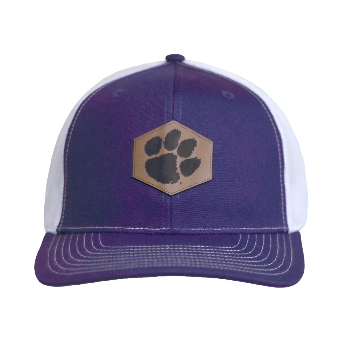 Clemson Paw on Leather Patch | R112 - Purple
