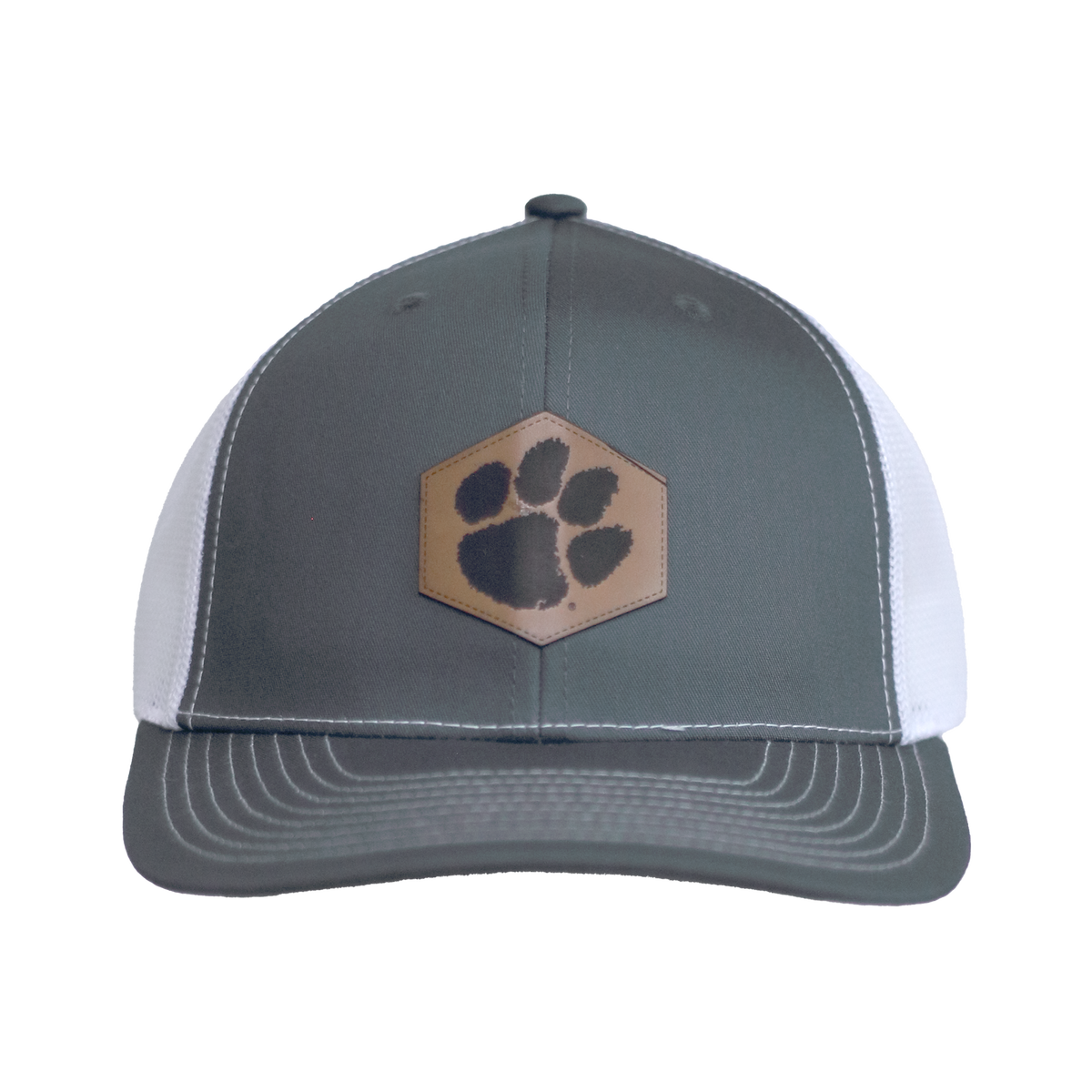 Clemson Paw on Leather Patch | R112 - Charcoal