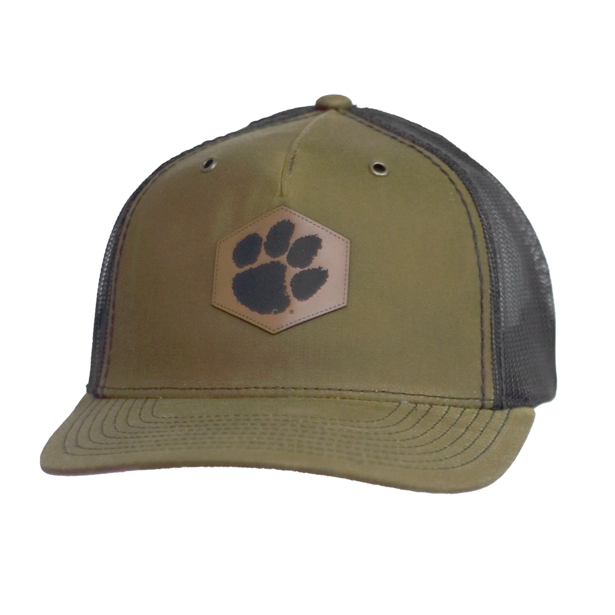 Clemson Paw on Leather Patch | R112WH - Whiskey