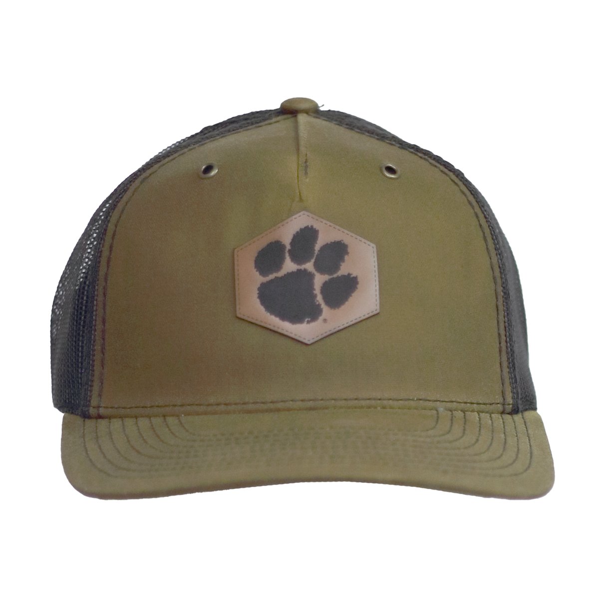 Clemson Paw on Leather Patch | R112WH - Whiskey