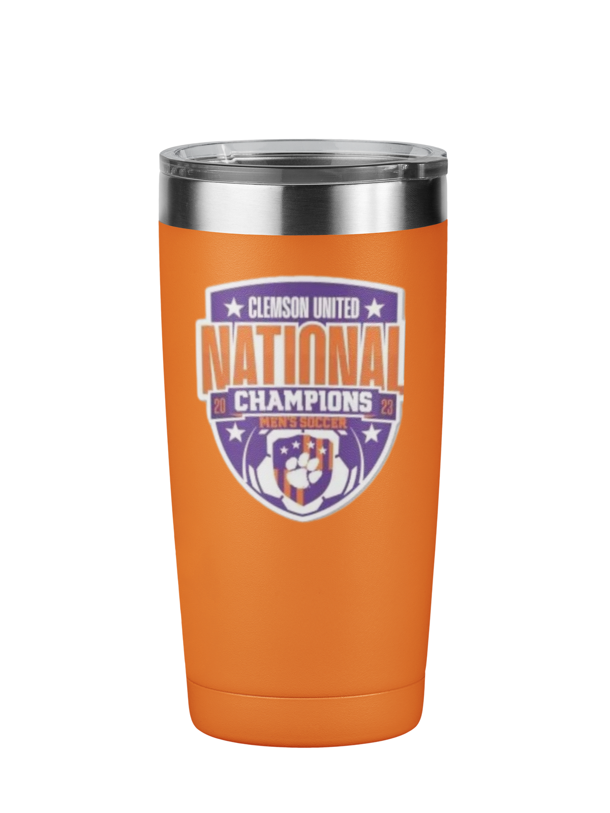 2023 Clemson United National Champions Logo 20oz Travel Mug | Orange
