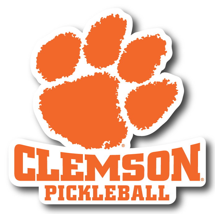 Clemson Paw Over Pickleball Decal