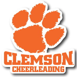 Clemson Paw Over Cheerleading Decal