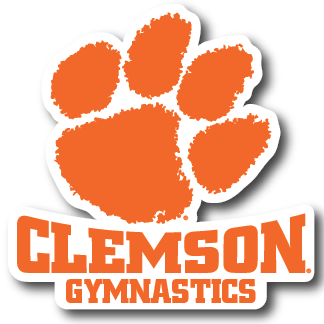 Clemson Paw Over Gymnastics Decal