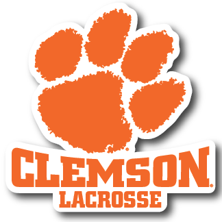 Clemson Paw Over Lacrosse Decal