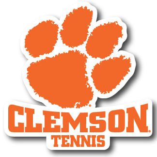 Clemson Paw Over Tennis Decal