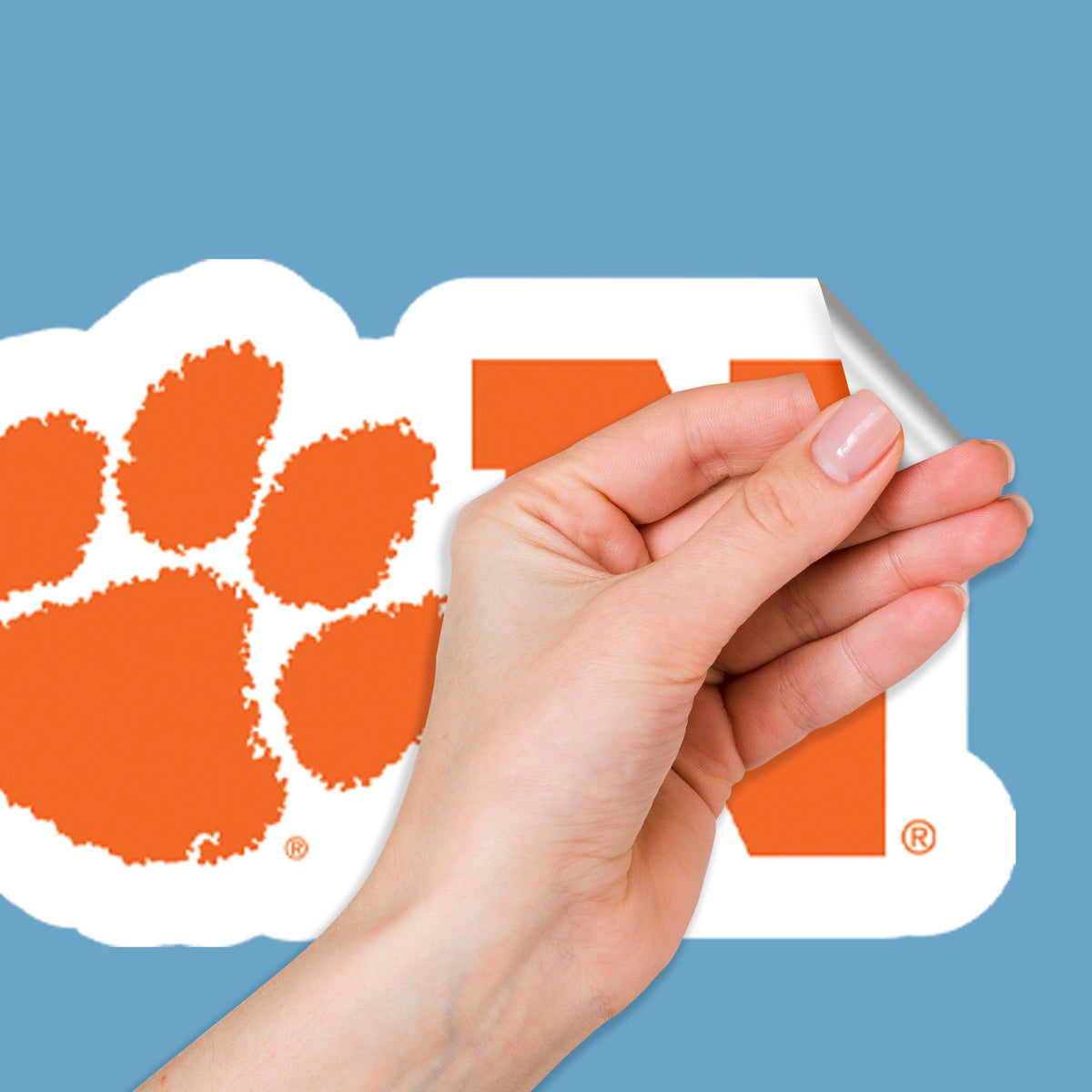 Clemson Tigers:    Foam Finger        - Officially Licensed NCAA Removable     Adhesive Decal
