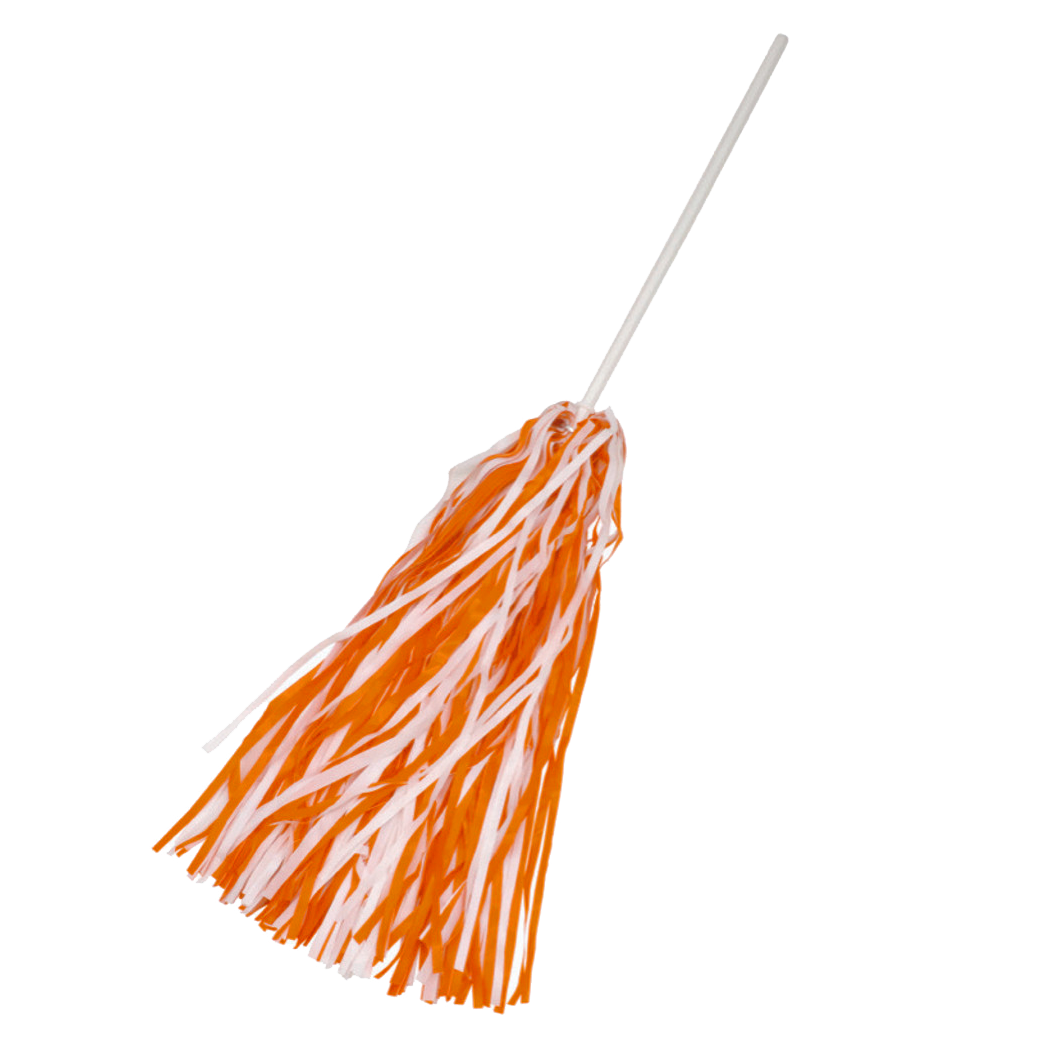 Clemson Streamer Pom with Rooter Handle