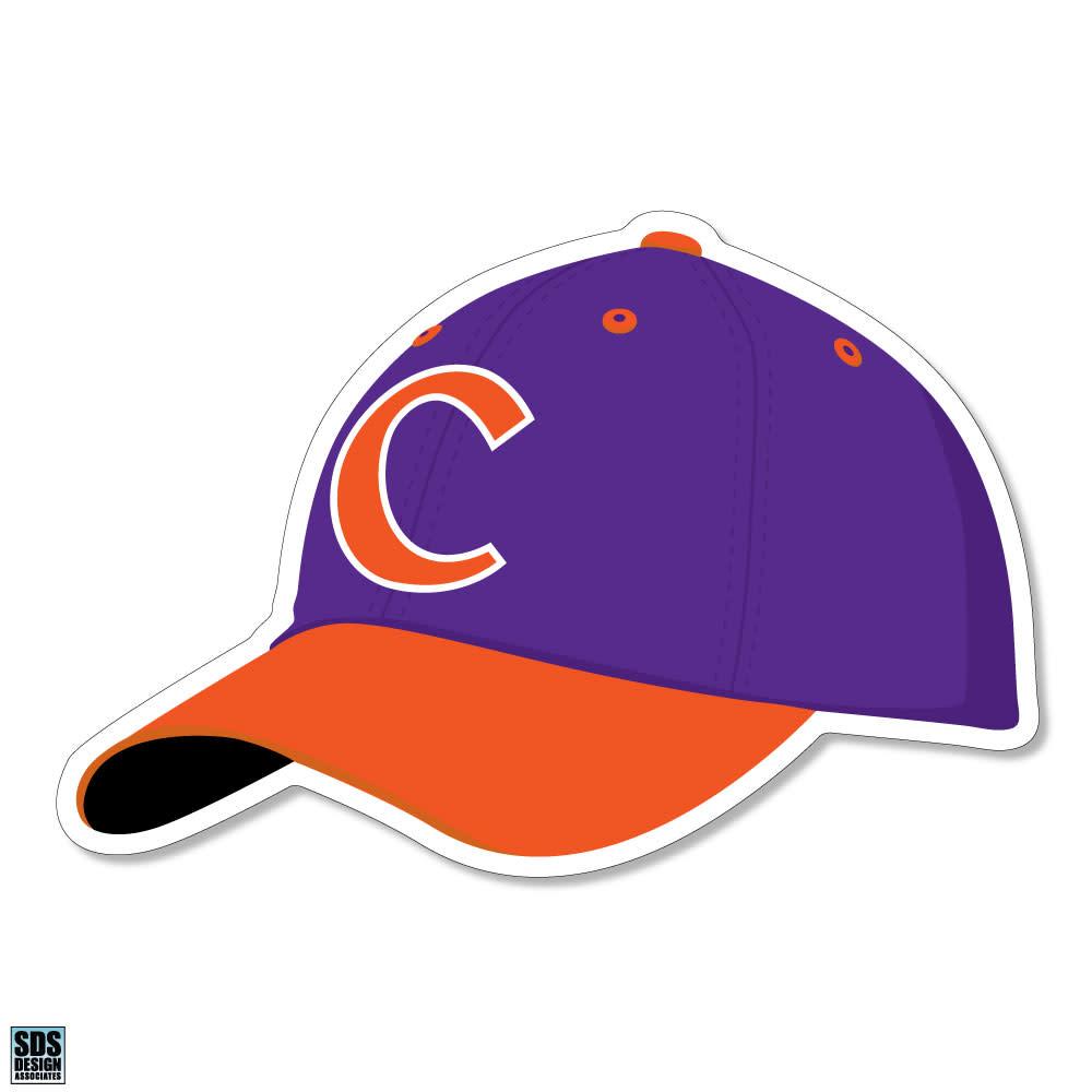 12" Clemson Baseball Hat Decal Sticker - Mr. Knickerbocker