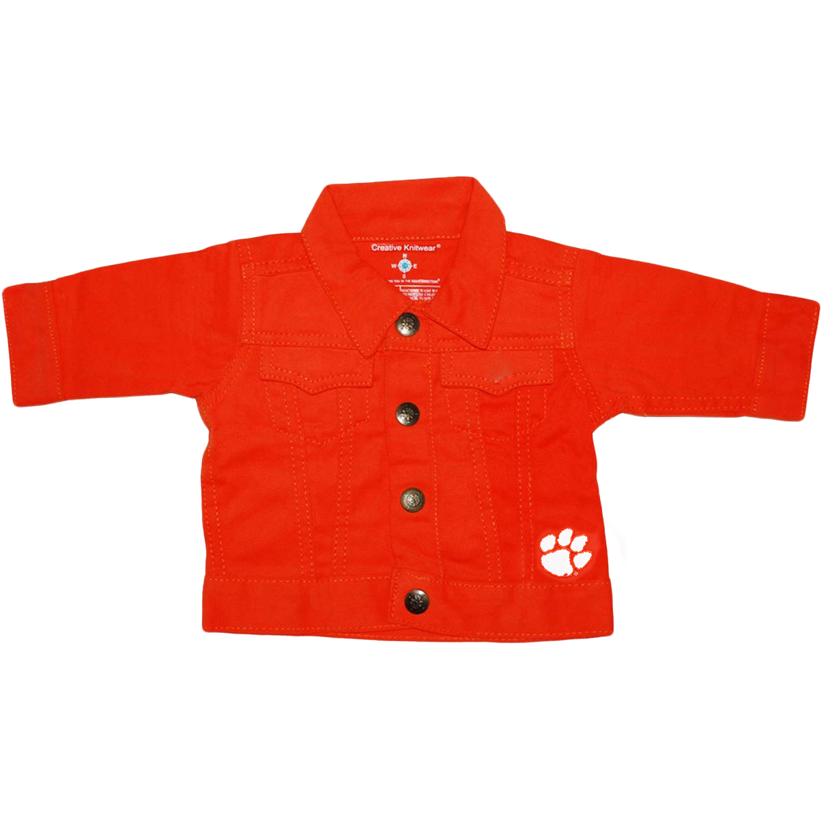 Clemson Orange Toddler Jacket with Paw