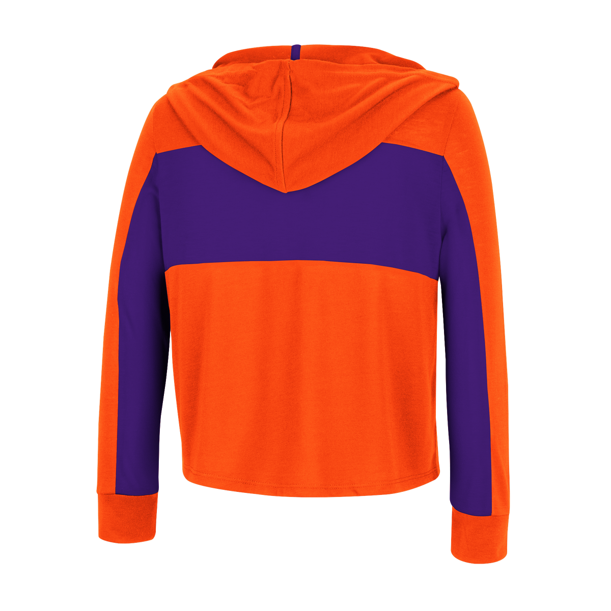 Colosseum Clemson Girls Youth Galooks Hooded Long Sleeve Lace-Up Tee