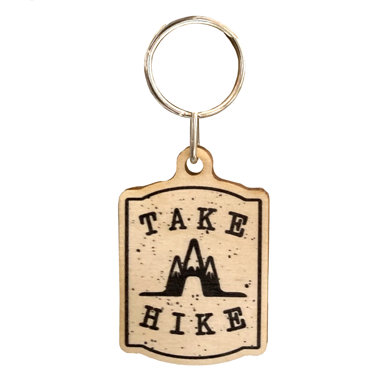 The Great Outdoors Take A Hike Wooden Keychain