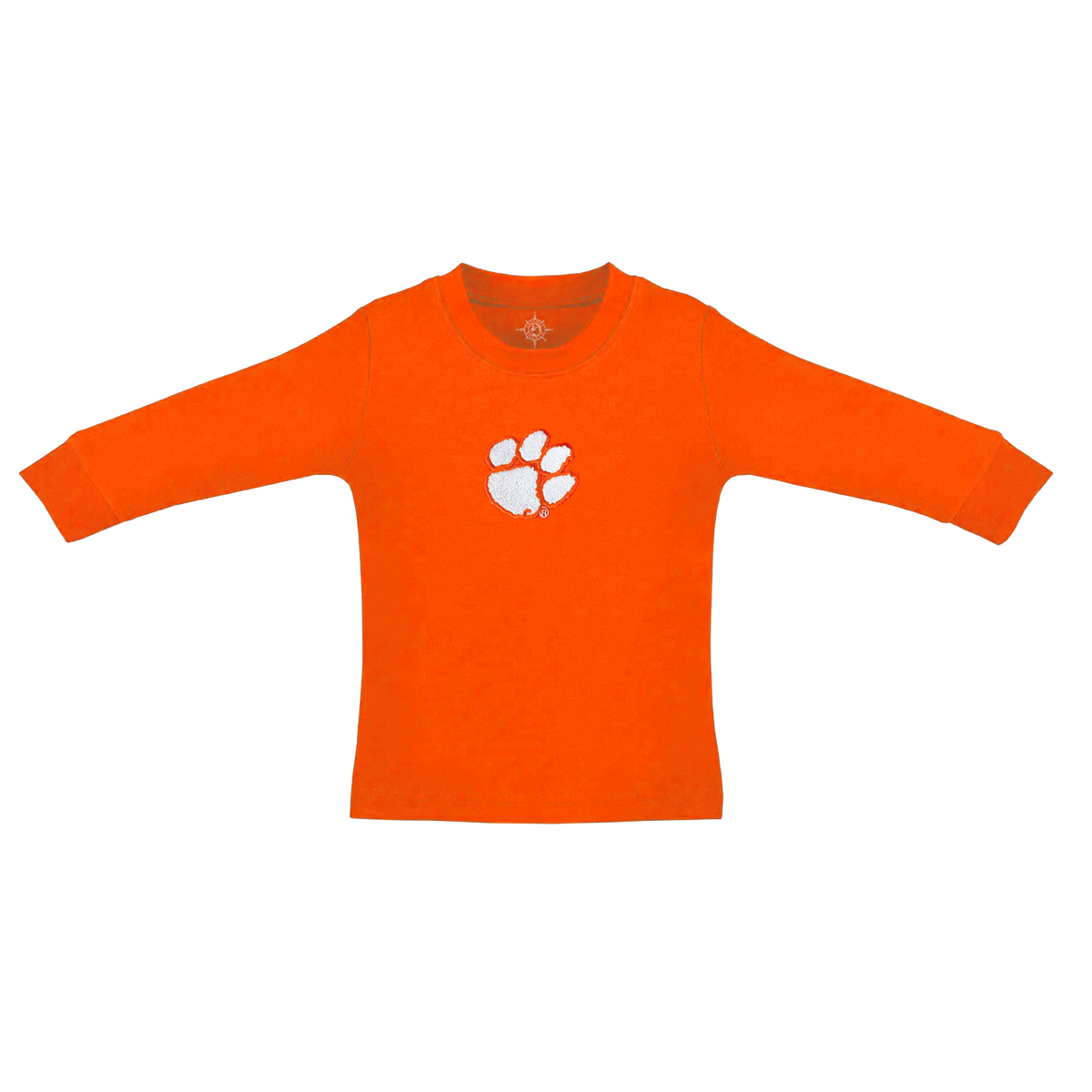 Clemson Classic Orange Long Sleeve Infant Shirt with Paw