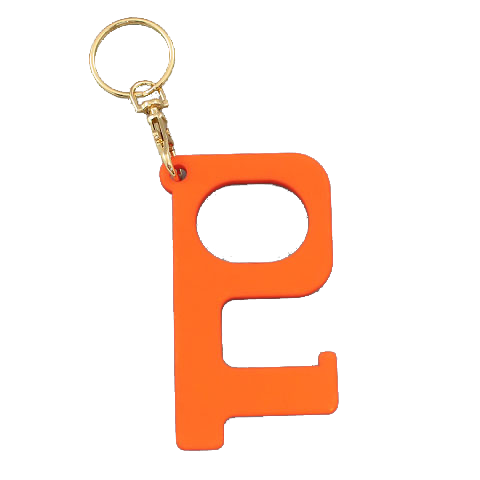 Orange Multifunction Acrylic Door Opener with Keychain