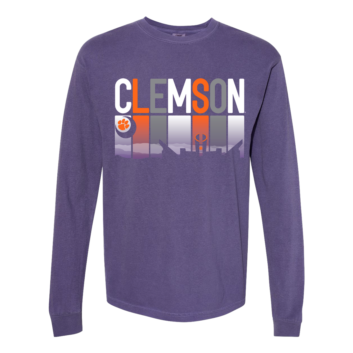 Clemson Mountains Moon Purple Long Sleeve | MRK Exclusive - Comfort Color