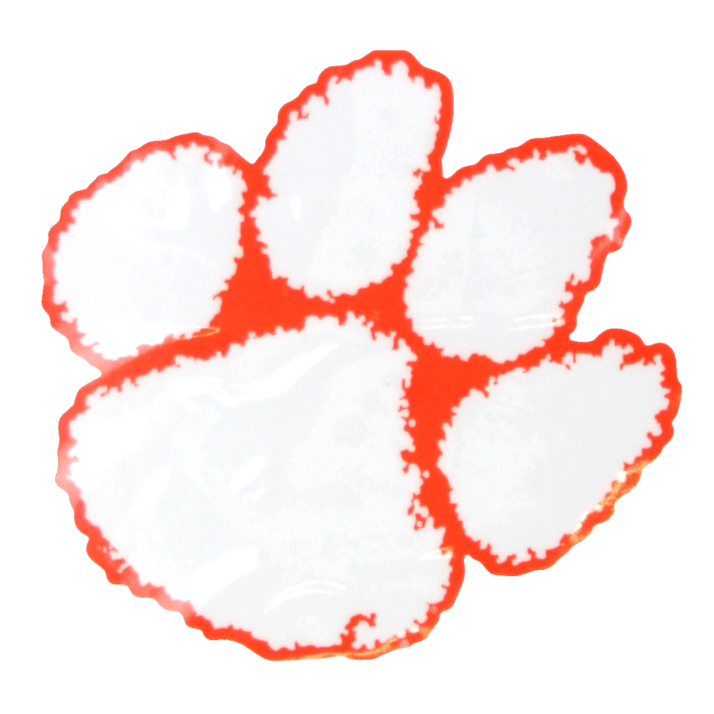SDS Designs Clemson Tigers Paw Print Decal - Mr. Knickerbocker