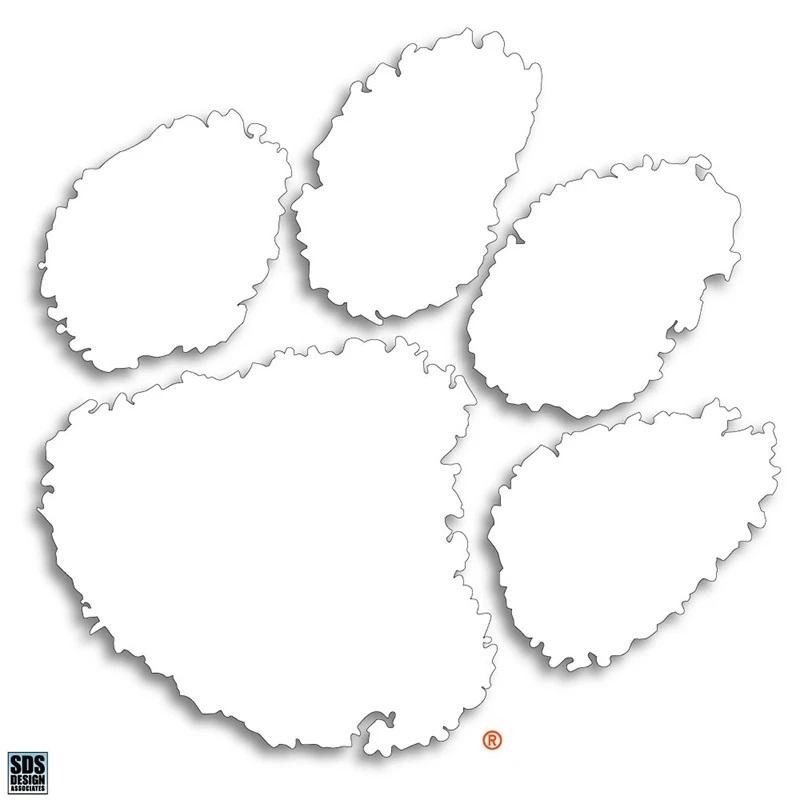 SDS Designs Clemson Tigers Paw Print Decal - Mr. Knickerbocker