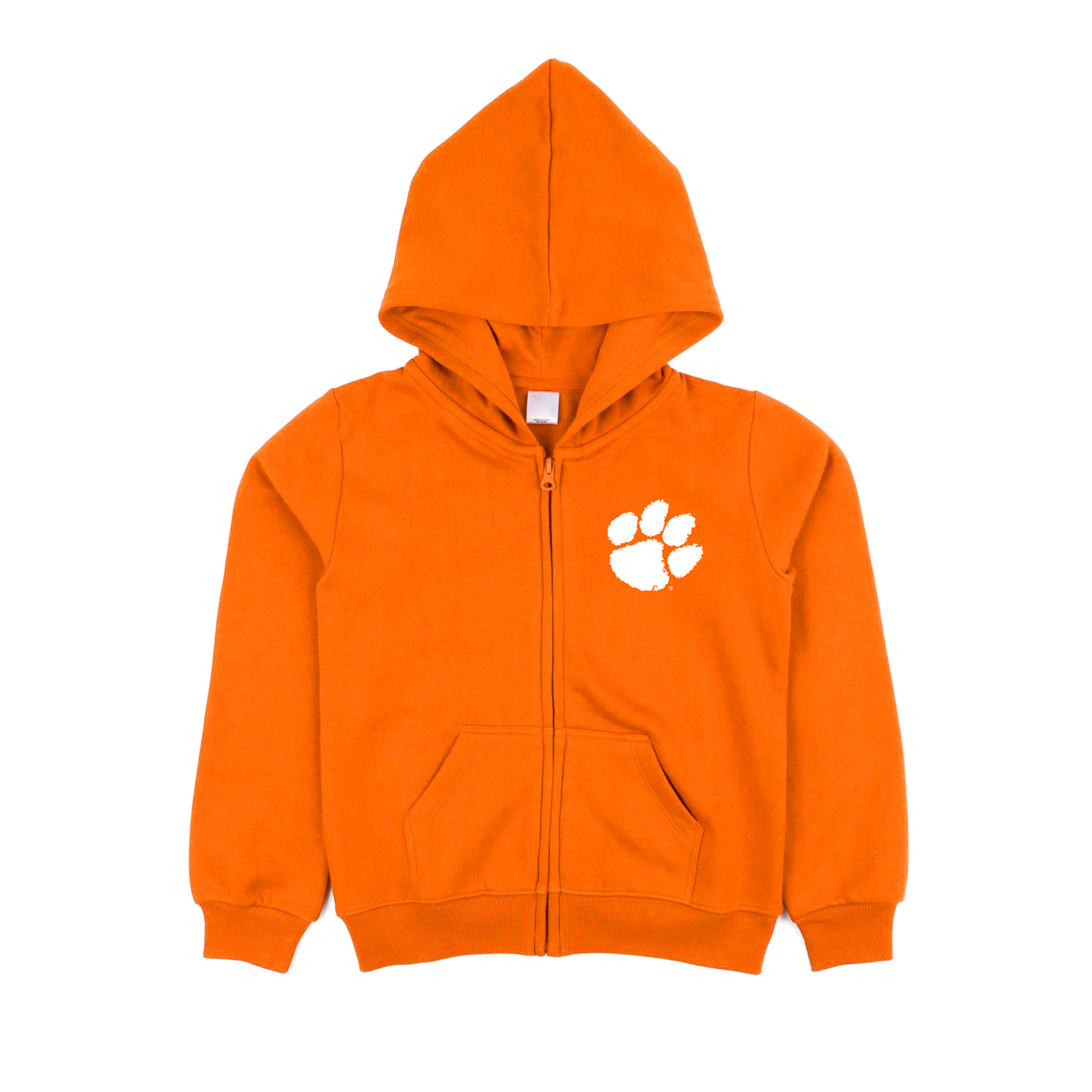 Full Zip Hoodie with Left Chest Paw | Toddler - Orange