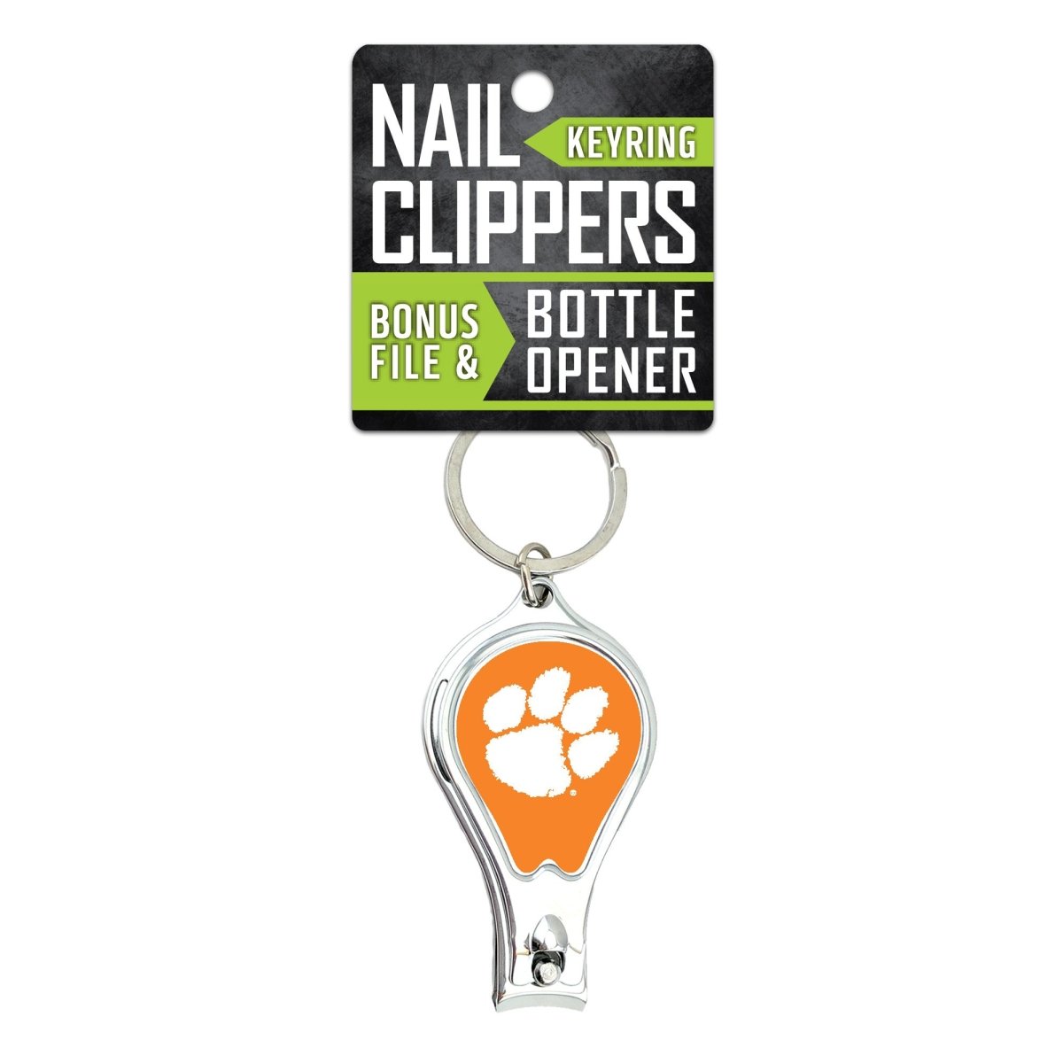 Worthy Promotional Clemson Tigers Nail Clipper and Bottle Opener Keychain - Mr. Knickerbocker