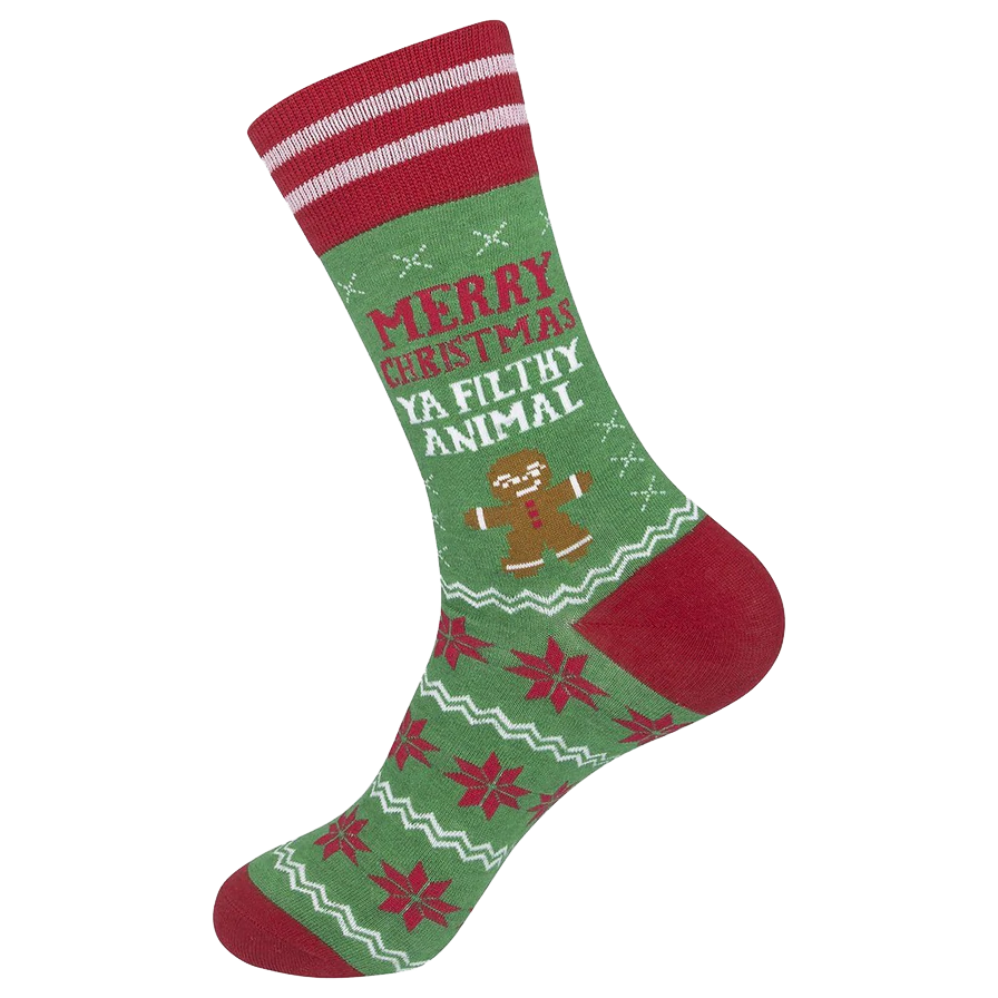 Merry Christmas Ya Filthy Animal Socks