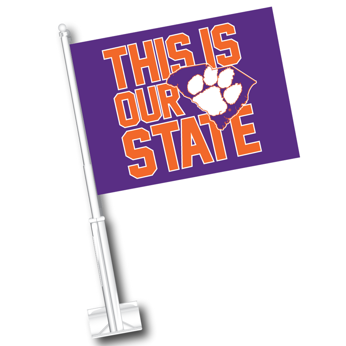 Car Flag This Is Our State Purple