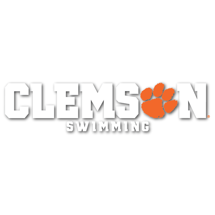 Clemson Swimming Stacked 10&quot; Decal