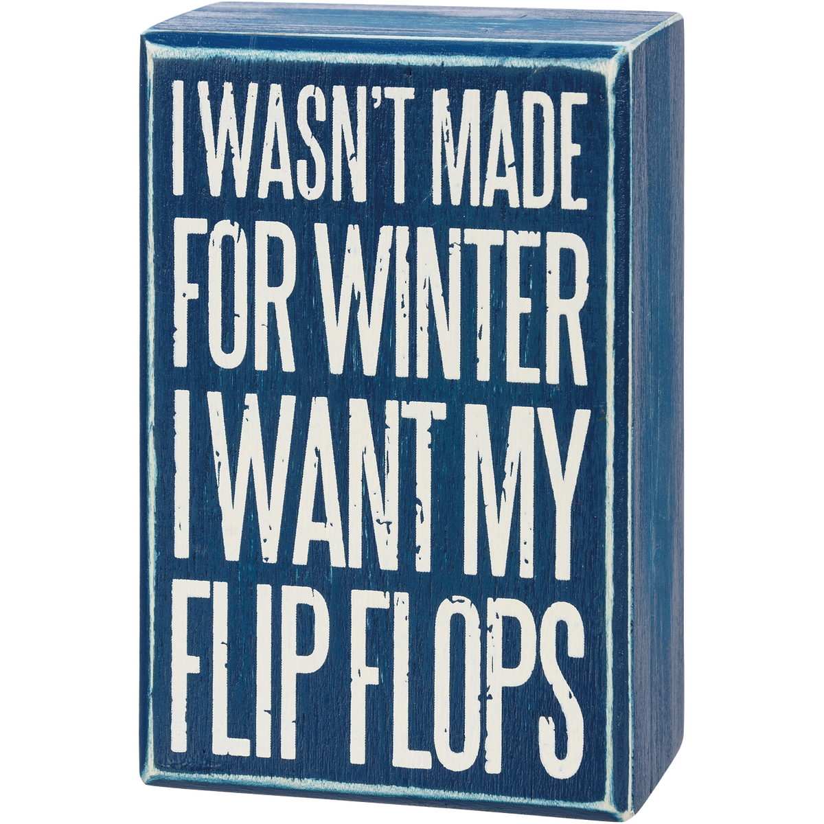 Box Sign &amp; Sock Set - I Want My Flip Flops