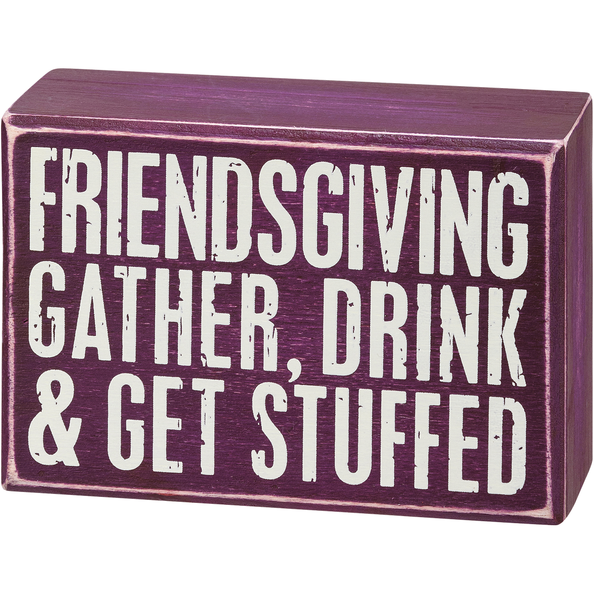 Box Sign &amp; Sock Set - Gather Drink And Get Stuffed