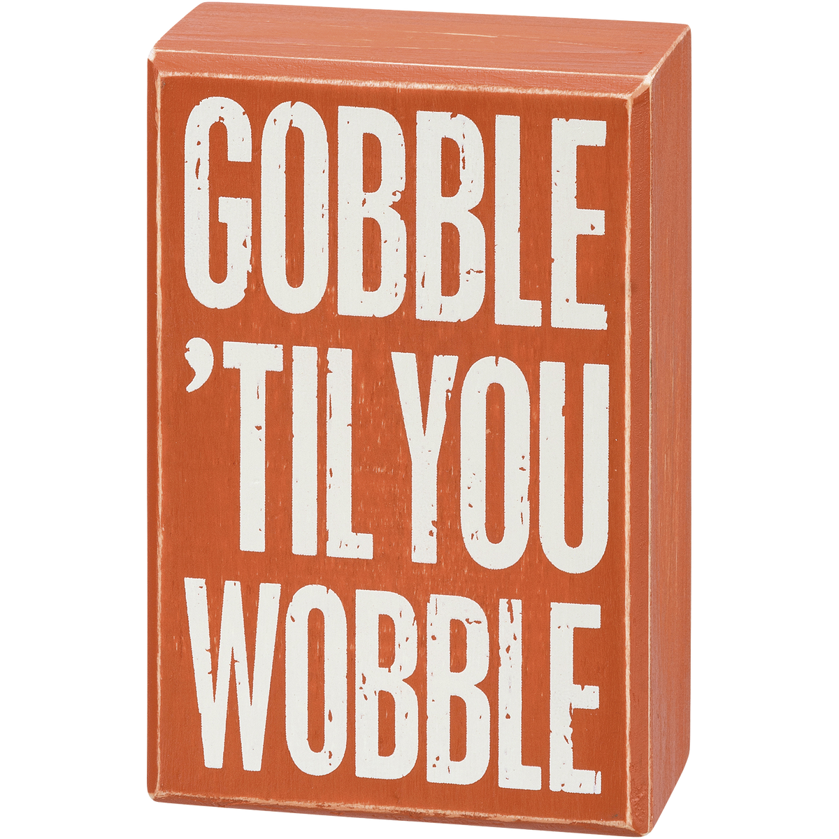 Box Sign &amp; Sock Set - Gobble &#39;Til You Wobble