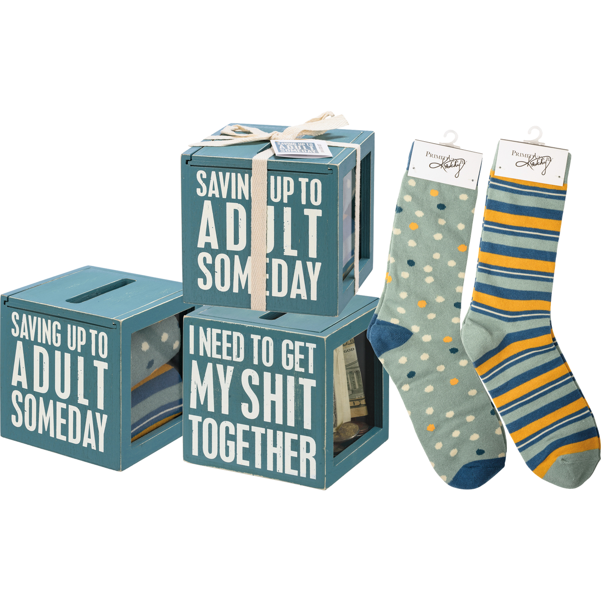 Bank &amp; Socks Set - Saving Up To Adult