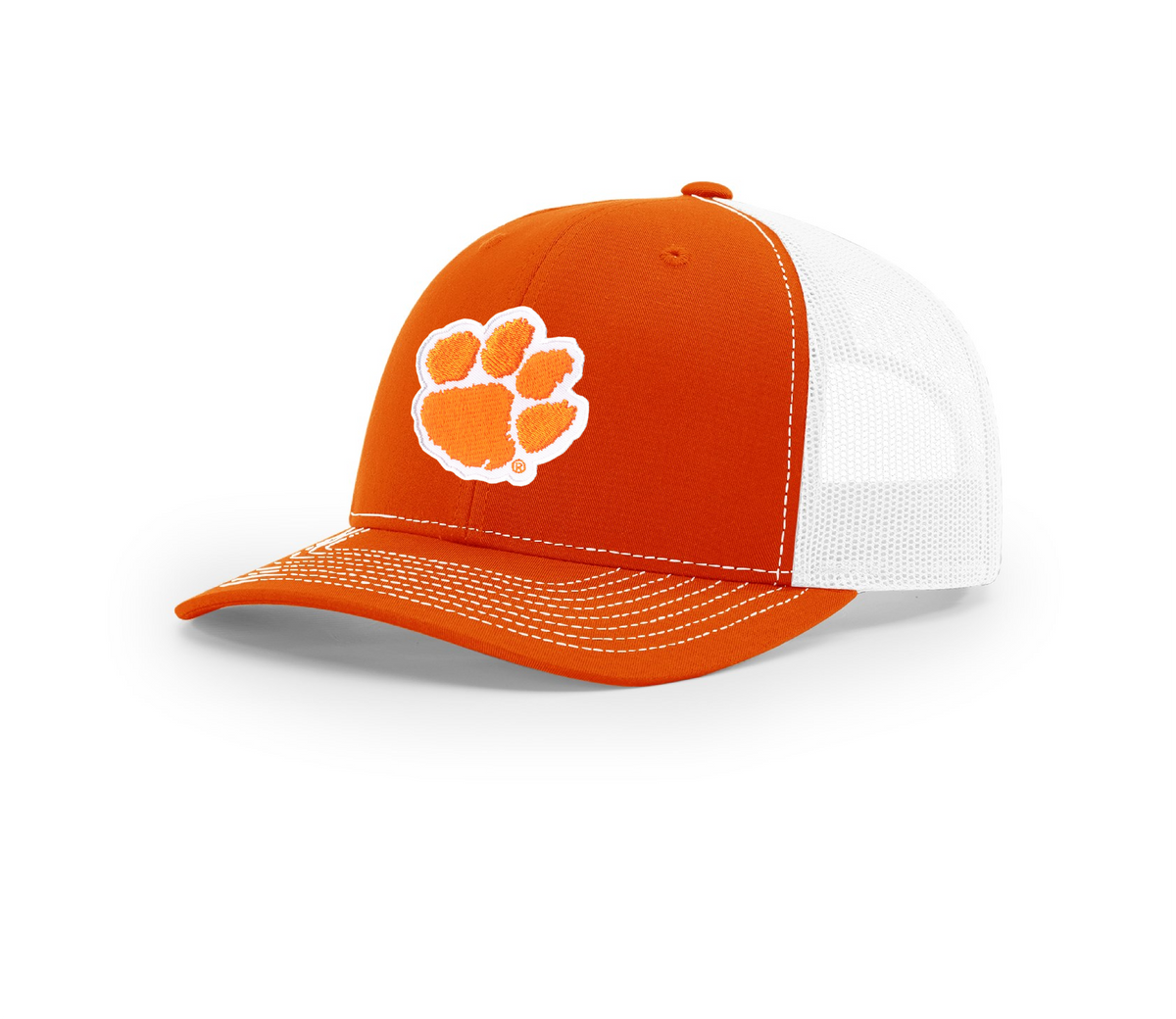 Clemson Orange and White Tiger Paw R112 - Orange