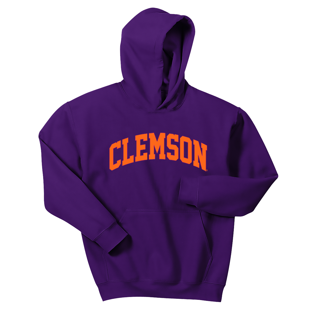 Clemson Orange Arch Hoodie | Youth - Purple