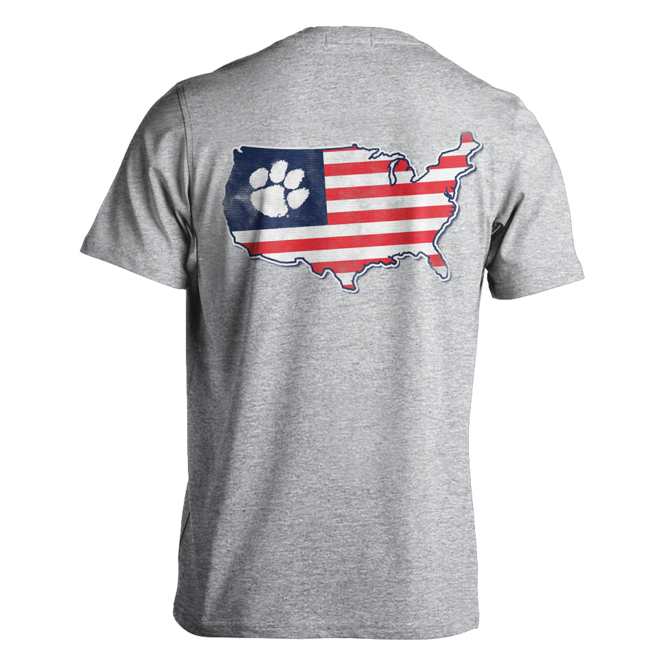 Clemson Paw and Stripes of the USA Tee | MRK Exclusive