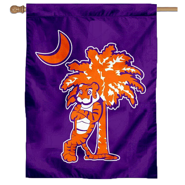 Tiger and Palmetto Tree House Flag - 30&quot; x 40&quot;