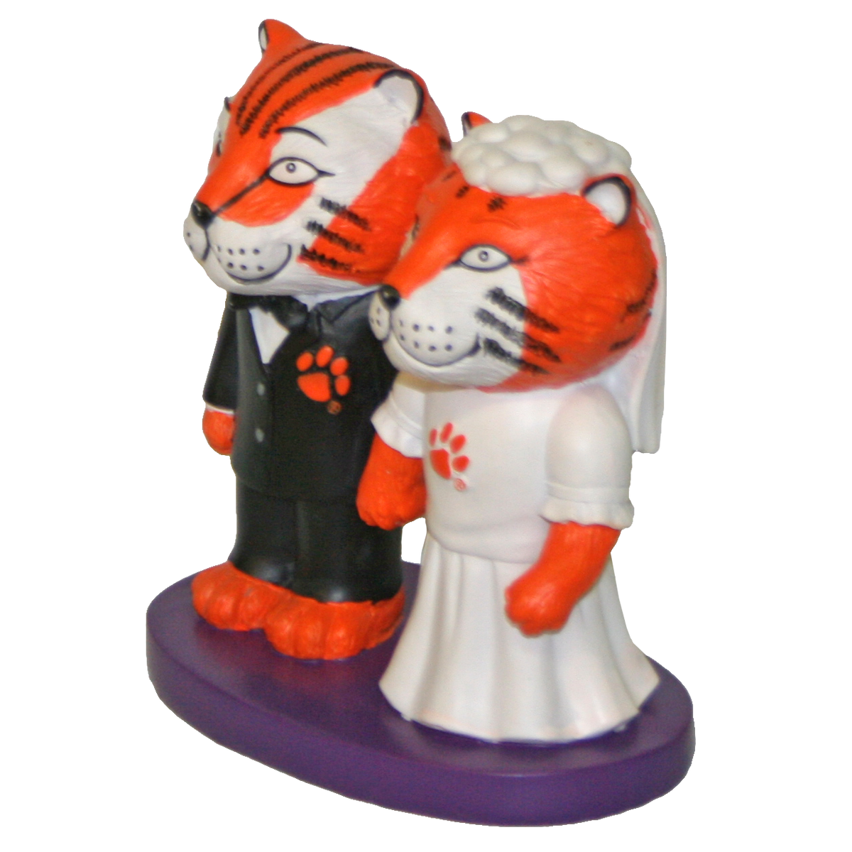 Clemson Tiger Bride/groom Wedding Cake Topper