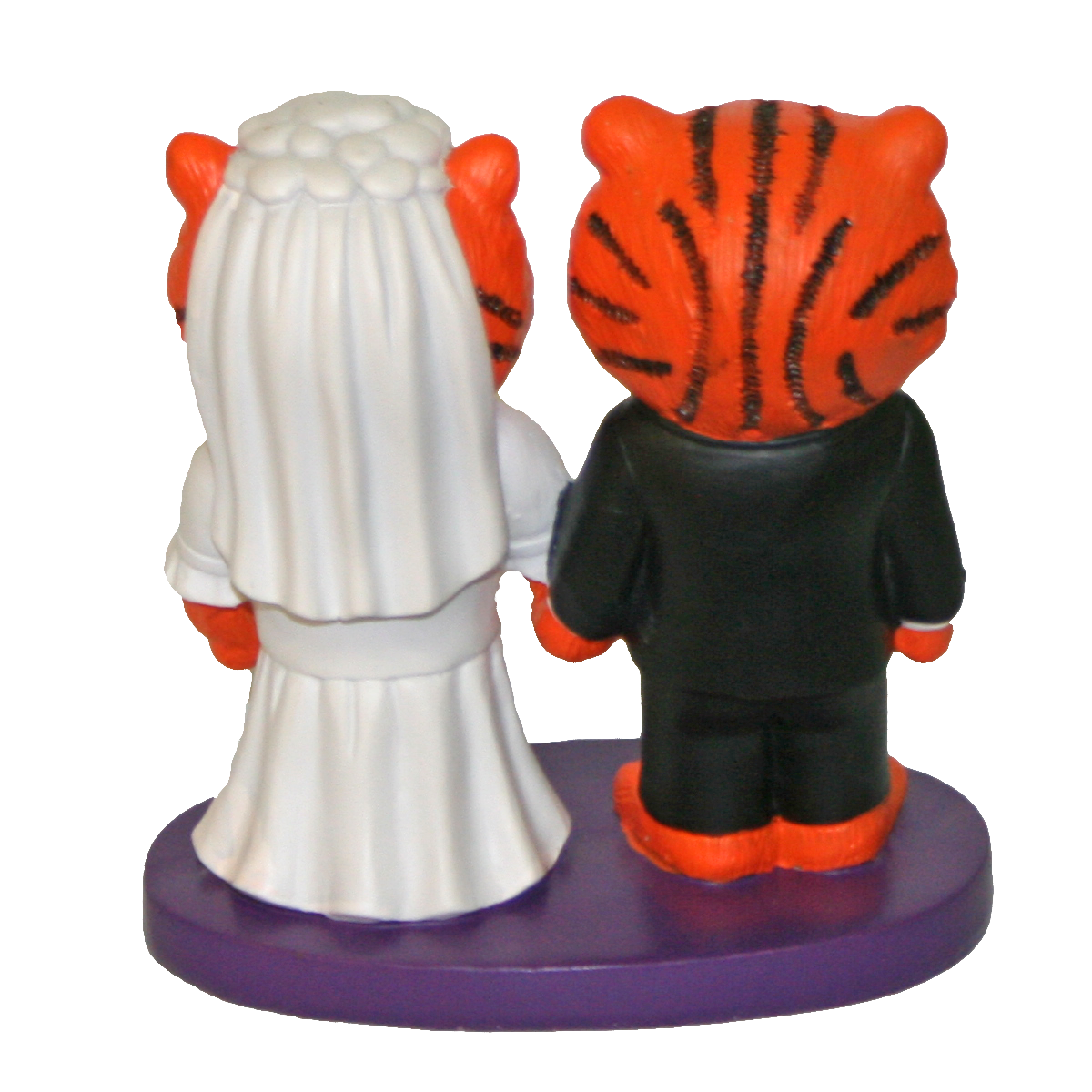 Clemson Tiger Bride/groom Wedding Cake Topper