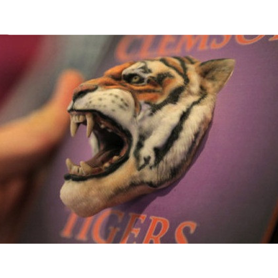 Clemson Tigers 3D Printed Tiger Relief Plaque