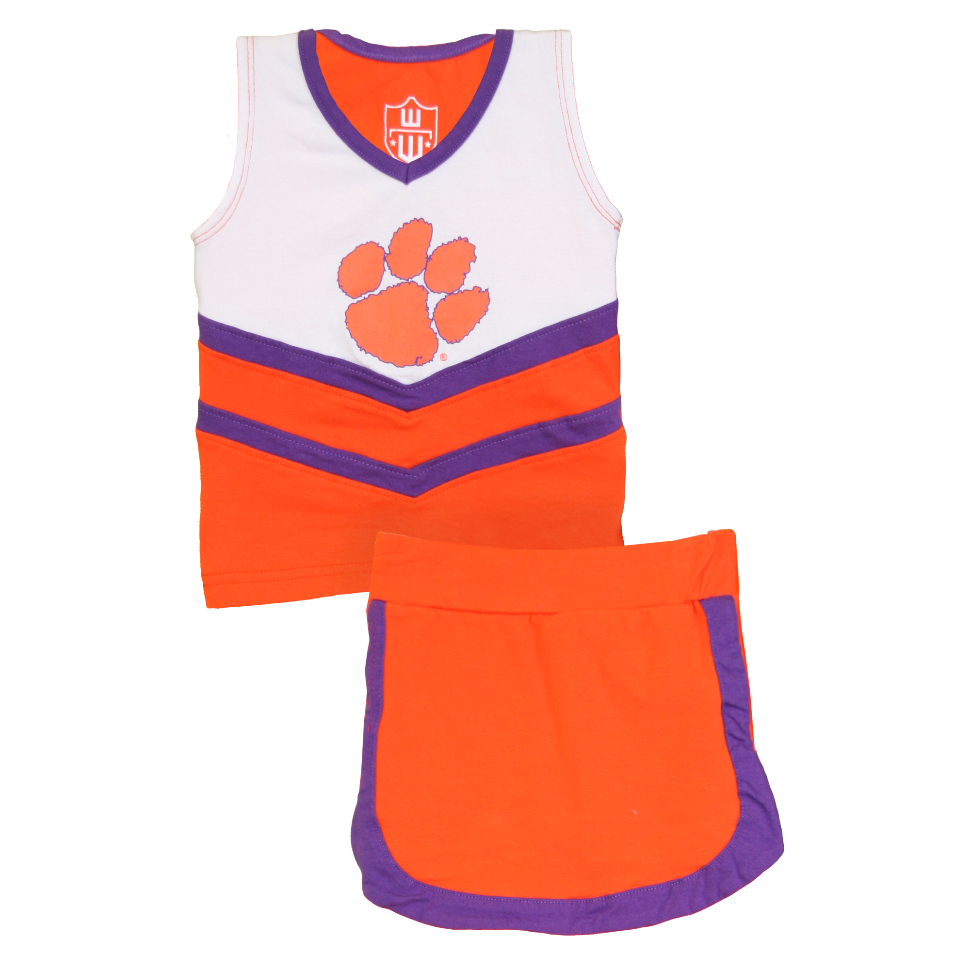 Youth Colosseum Orange/White Clemson Tigers Football T-Shirt and Pants Set