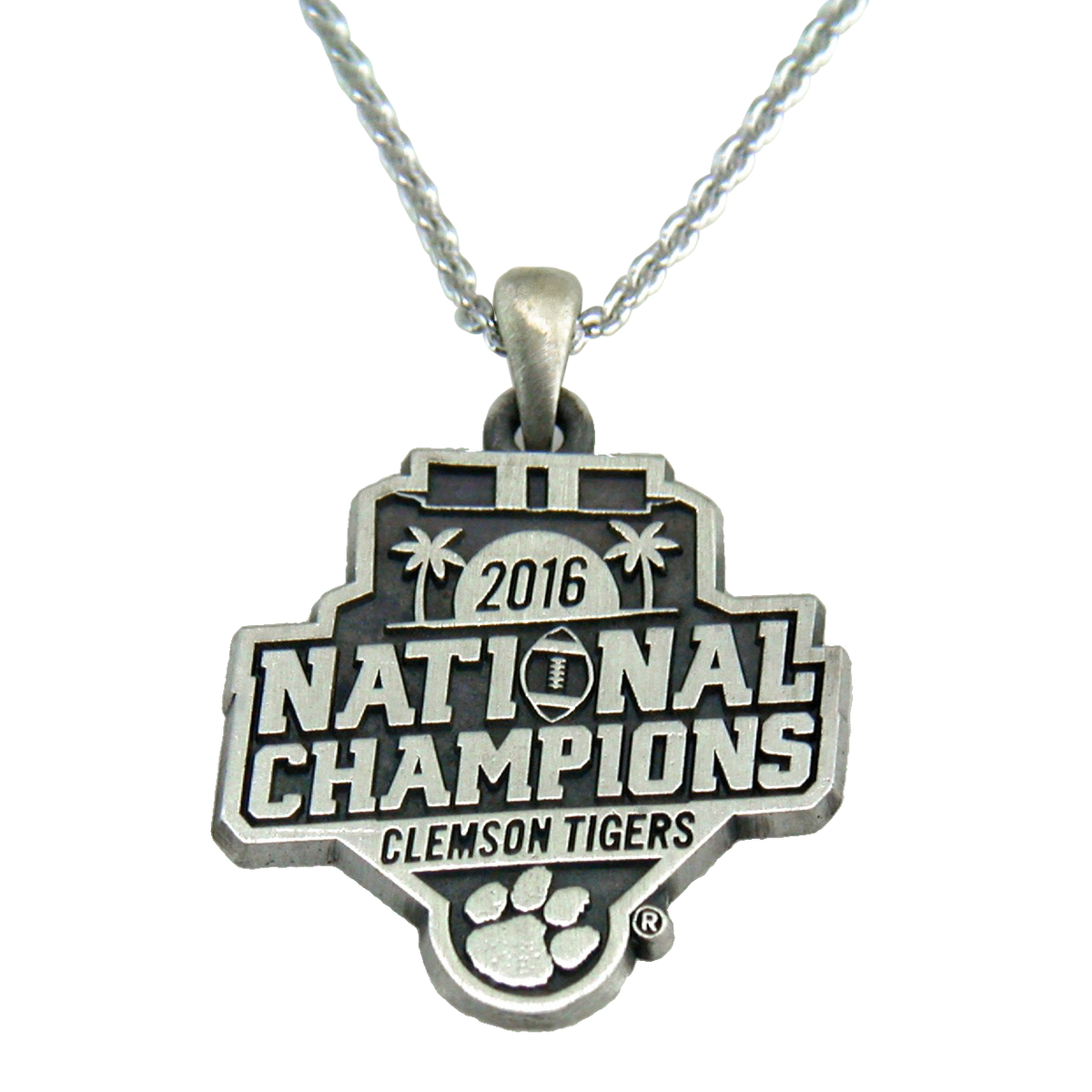 Clemson Tigers 2016 National Champions Gold Tone Charm Necklace