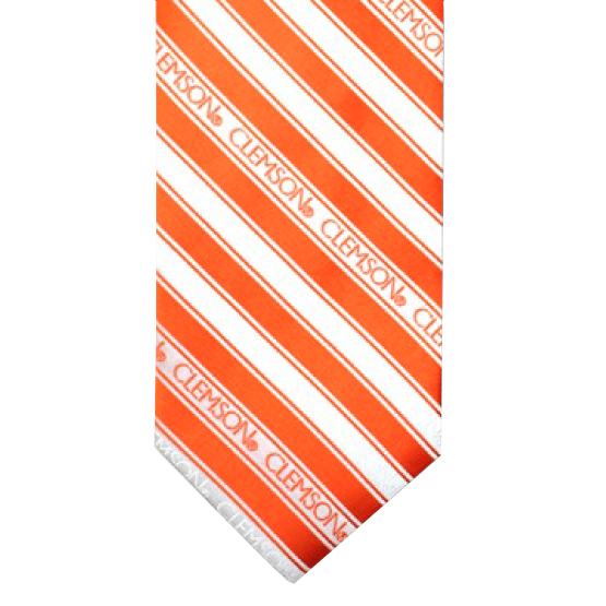 Clemson Legacy Striped Neck Tie - Youth