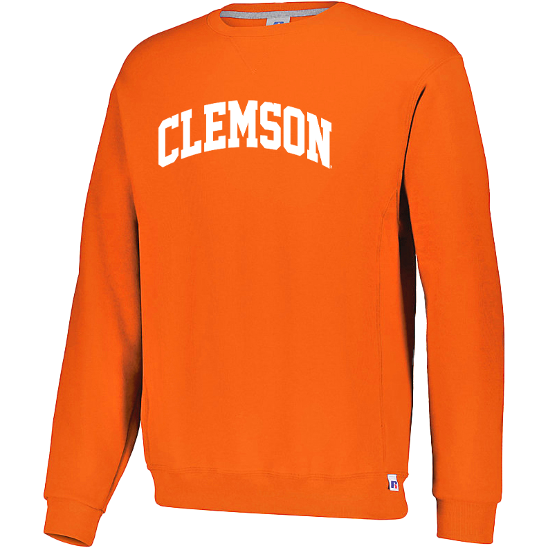 Clemson White Arch Crewneck - Orange