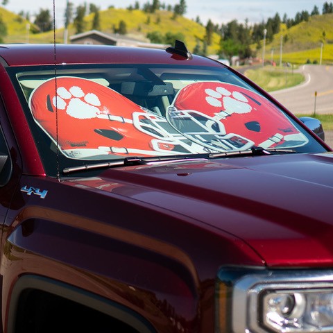 Clemson Tigers Football Helmet Car Sun Shades