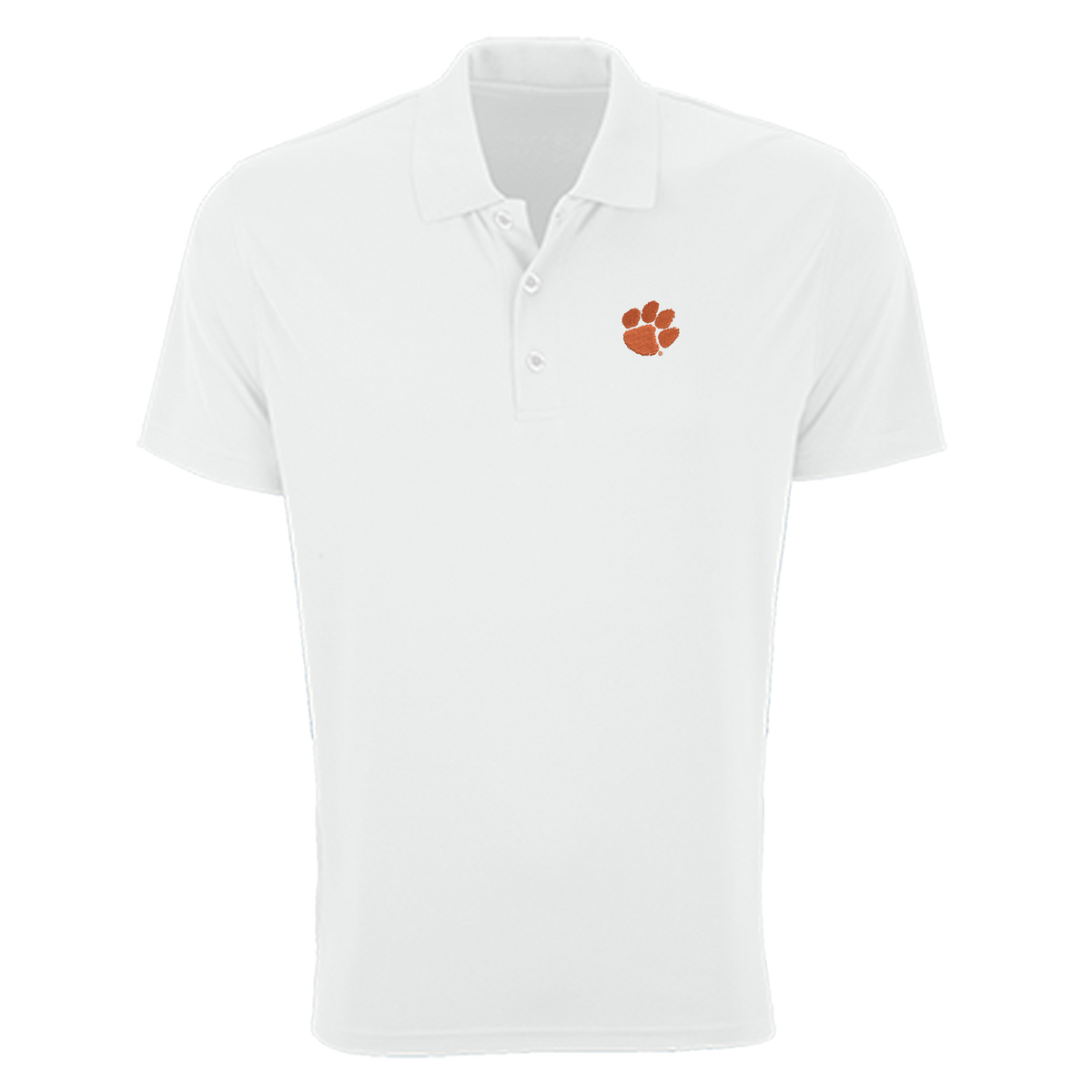 Clemson Vansport Omega Solid Mesh Tech Polo with Paw