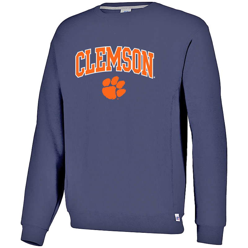 Clemson Orange and White Arch and Paw Crew | Youth - Navy