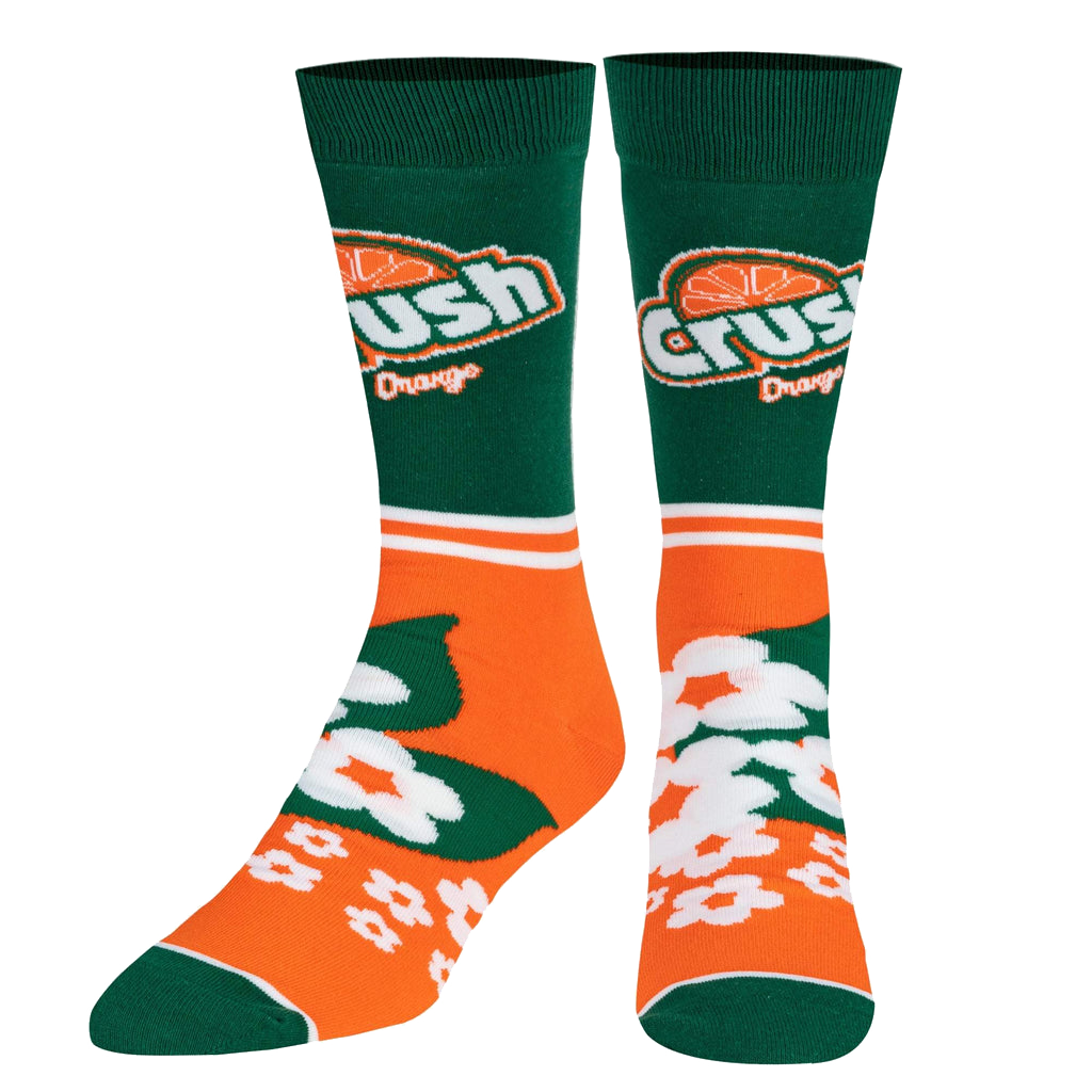 Crush Orange Half Stripe Socks