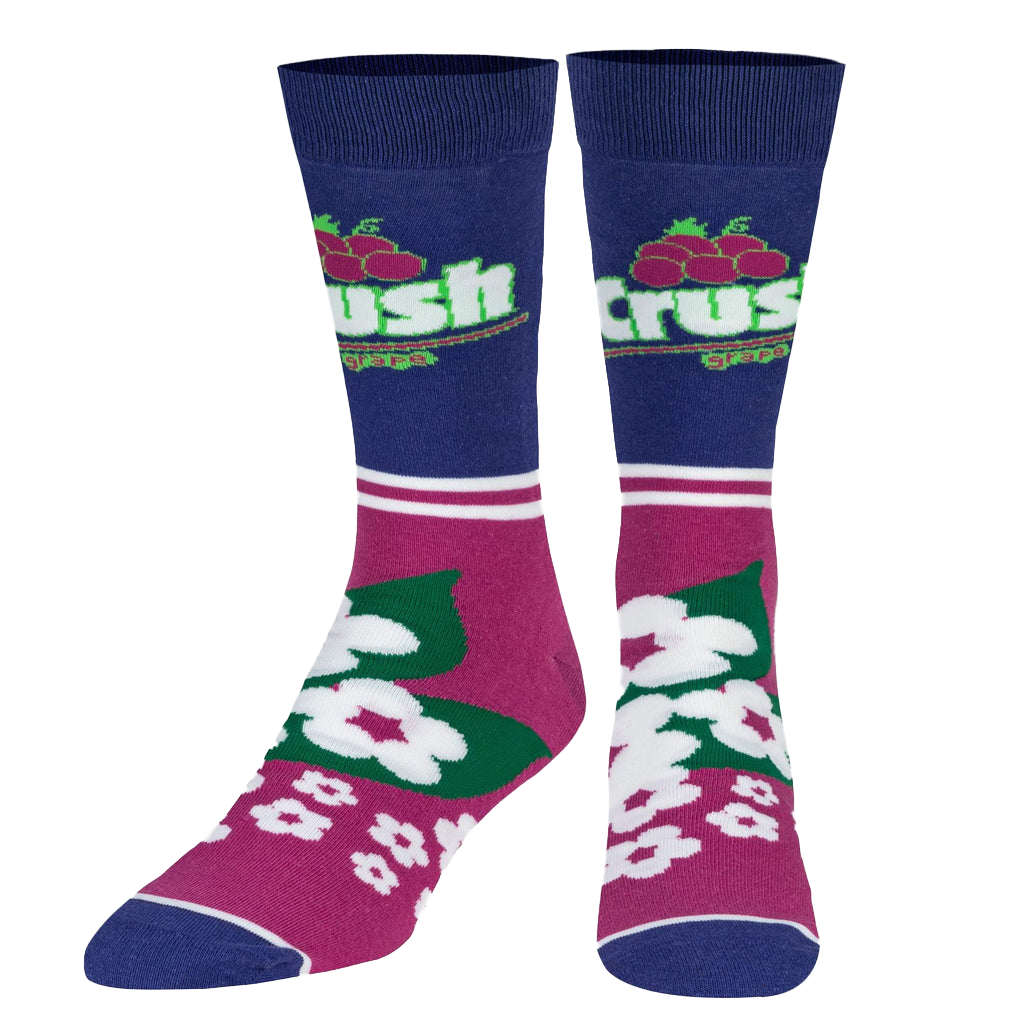 Crush Grape Half Stripe Socks